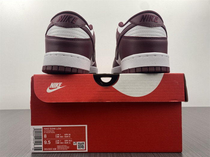 Nike Dunk Low “Team Red/Bordeaux”  DD1503-108