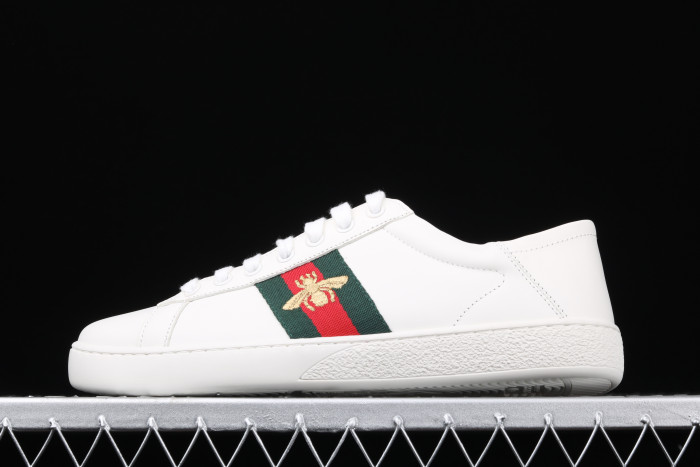 G*u*i ace embroidered low-top sneaker white with bee  ‎429446 02jp0 9064